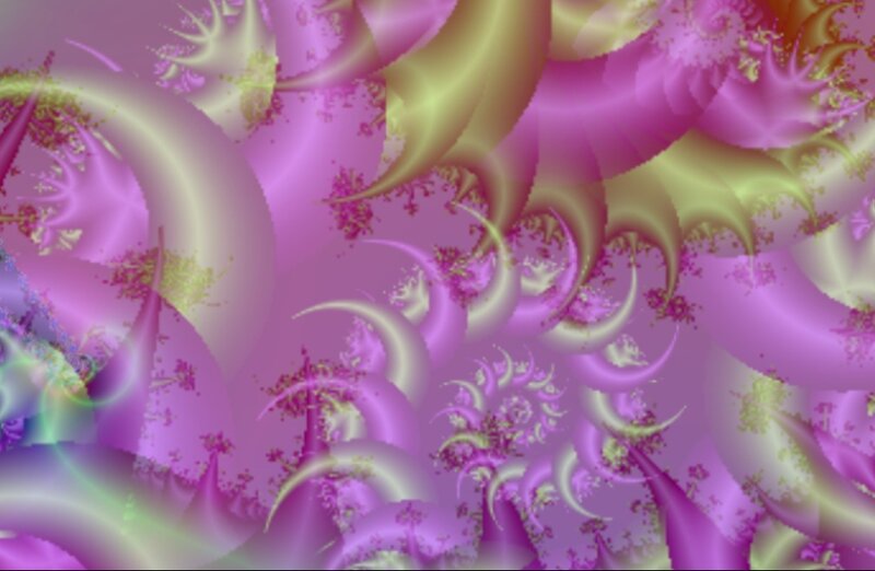 Purple and Gold Fractal Patterns