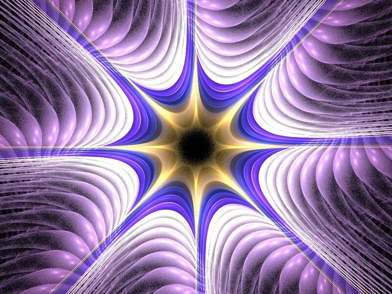 purple and gold fractal star