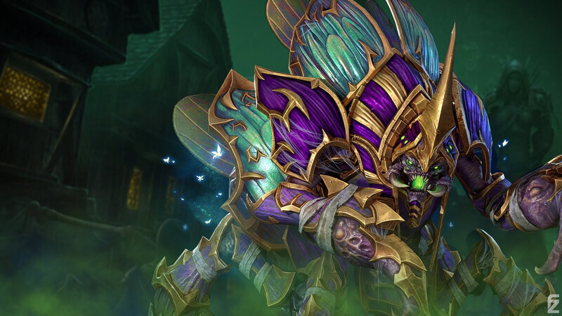 Purple and Gold Insectoid Creature