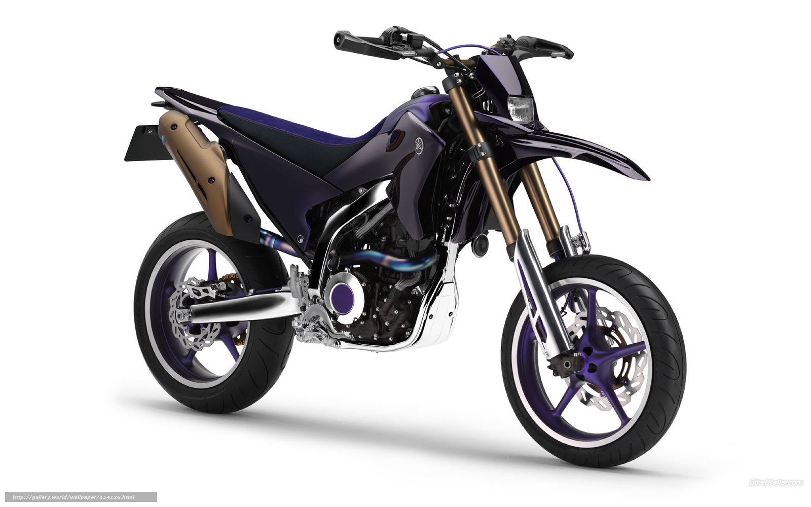 purple and gold motorcycle