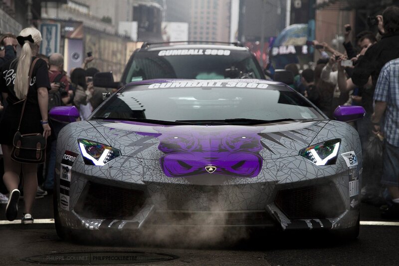 Purple and Gray Lamborghini — Dramatic
