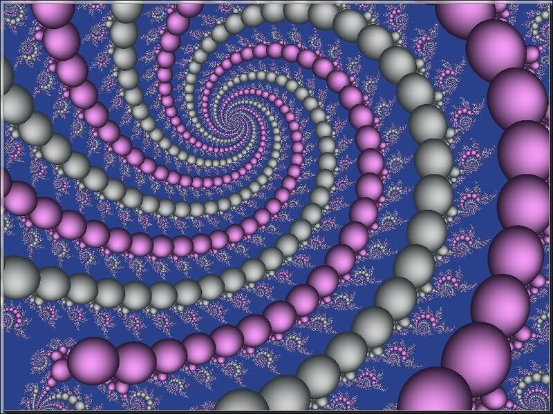 Purple and Gray Spiral Beads