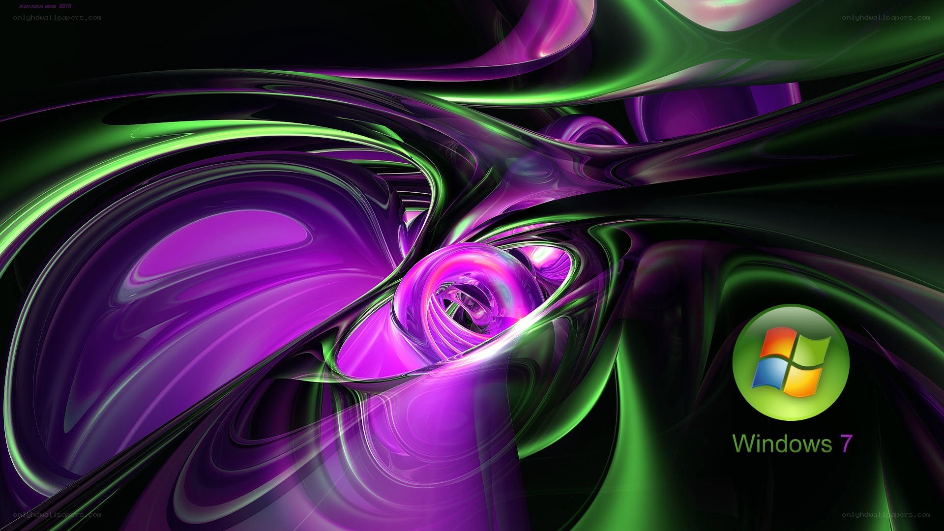 purple and green abstract swirl
