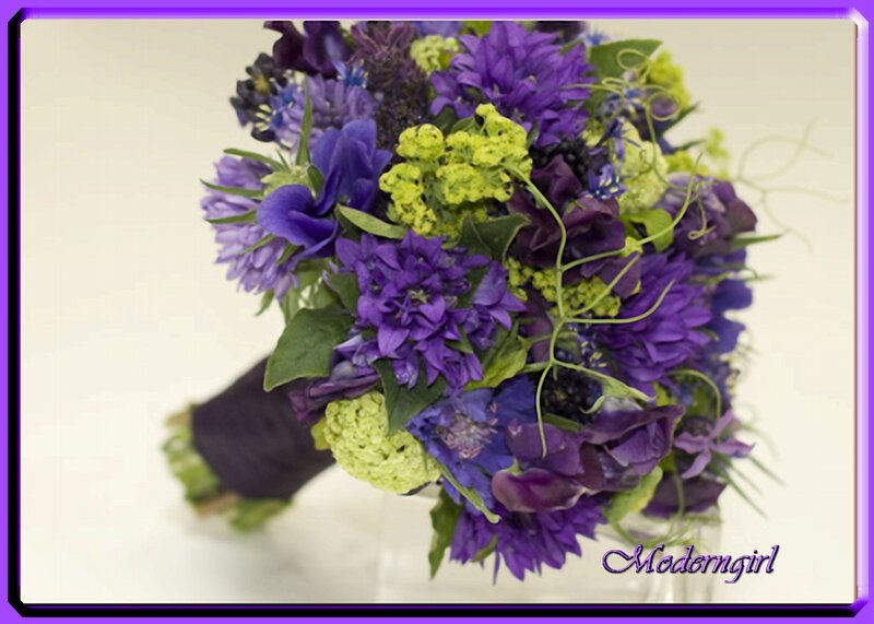 Purple and Green Bouquet — Calm