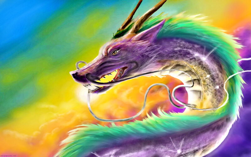 Purple and Green Dragon — Dramatic