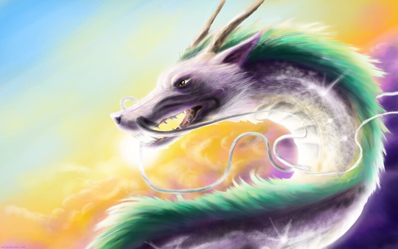 Purple and Green Dragon
