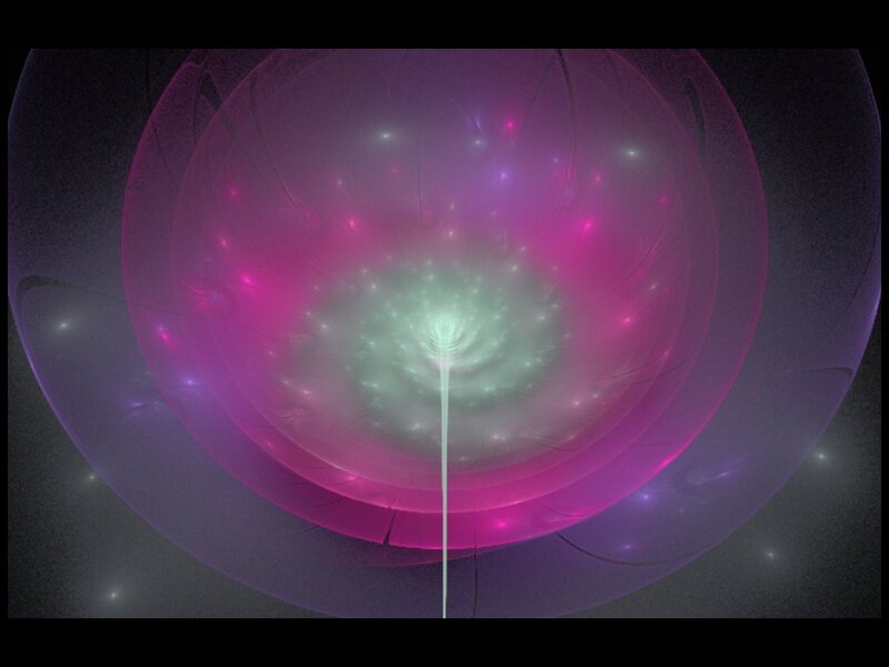 Purple and Green Energy Sphere