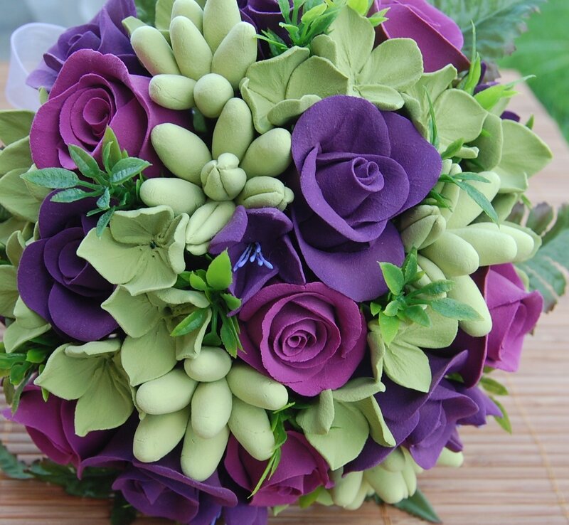 Purple and Green Floral Bouquet — Calm