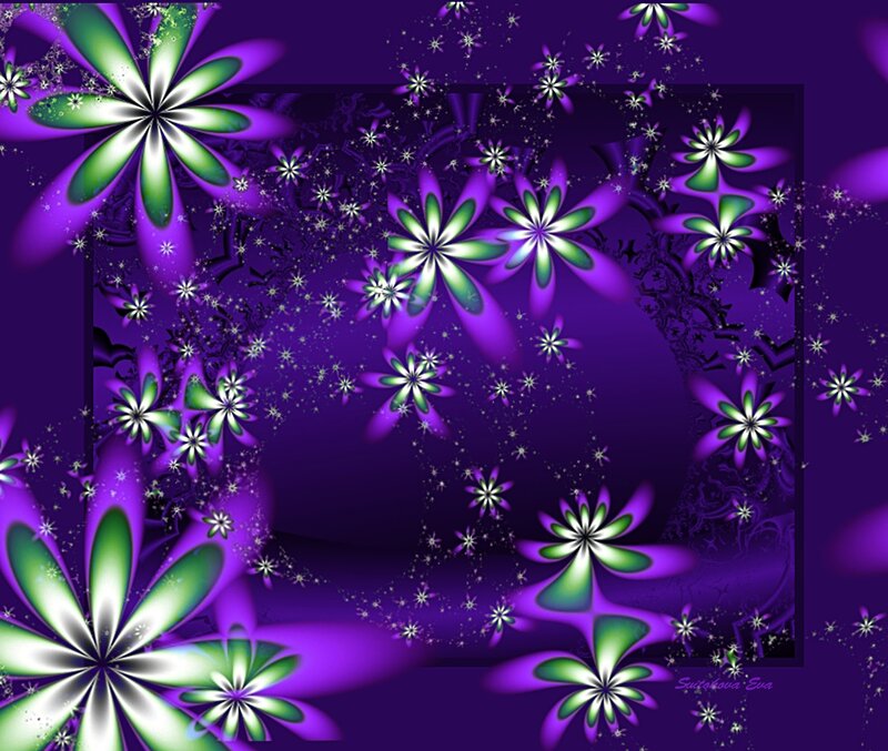 Purple and Green Flowers — Dreamy