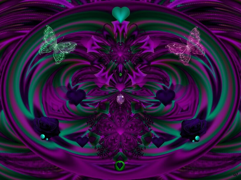 Purple and Green Fractal Art — Hypnotic