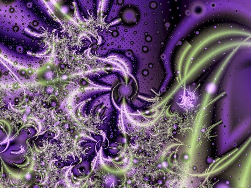 purple and green fractal art