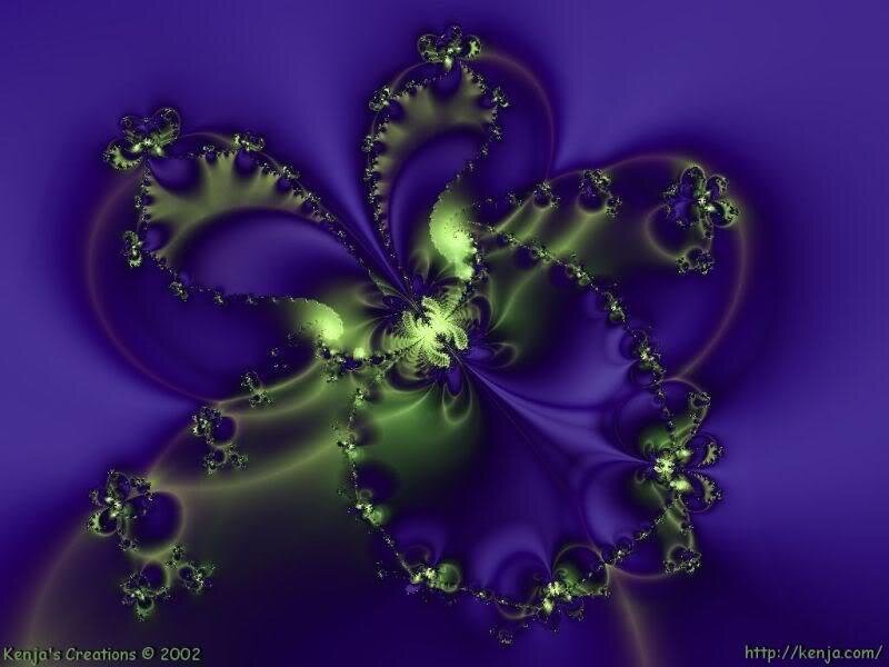 purple and green fractal design
