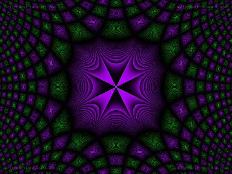 purple and green fractal pattern