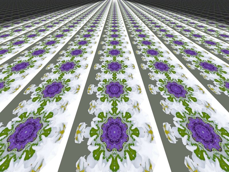 Purple and Green Fractal Patterns — Hypnotic