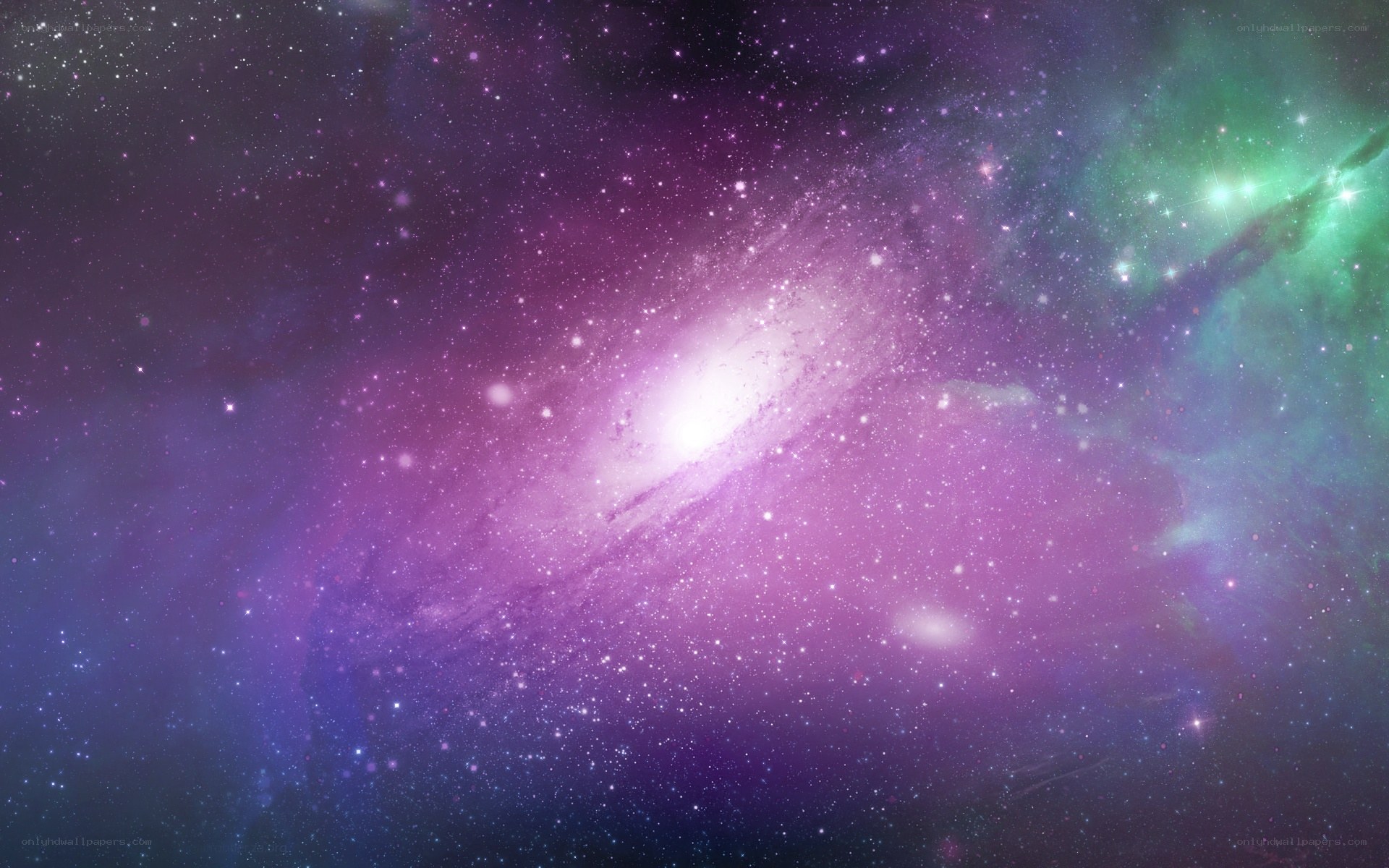 Purple and green galaxy