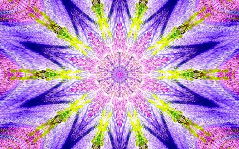 Purple and Green Mandala