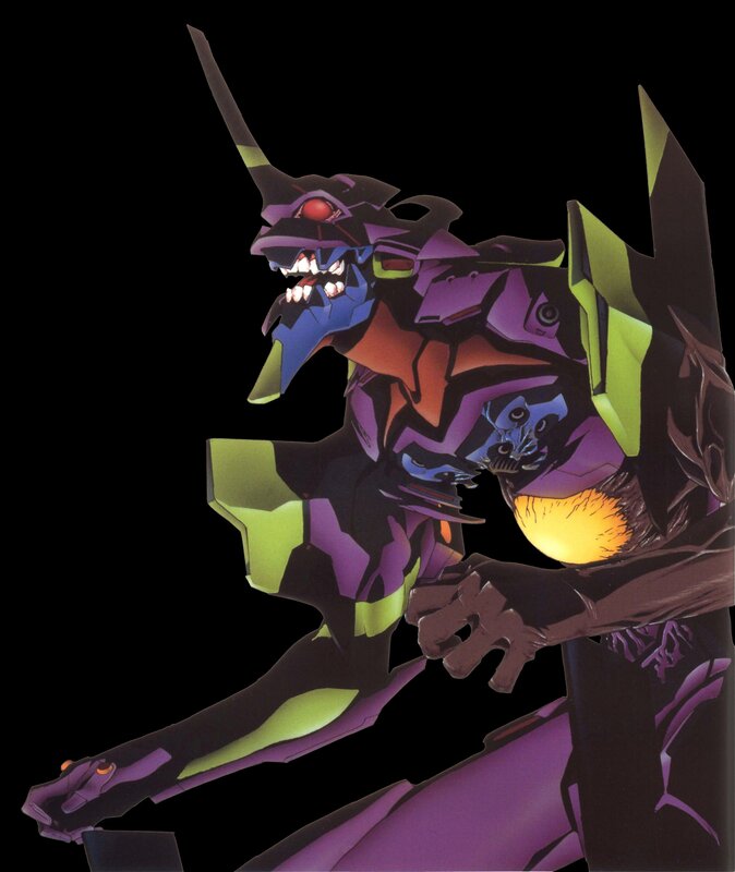 Purple and Green Mecha — Aggressive, Anime, Mech