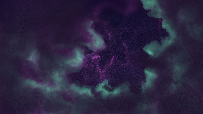 Purple and Green Nebula — Cosmic, Night