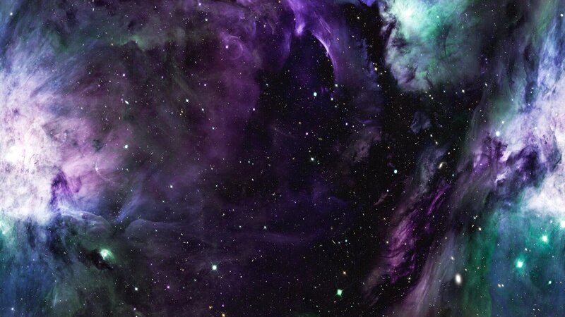 Purple and Green Nebula — Cosmic