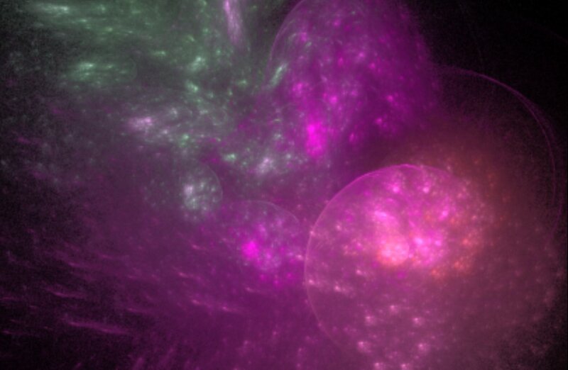 Purple and Green Nebula