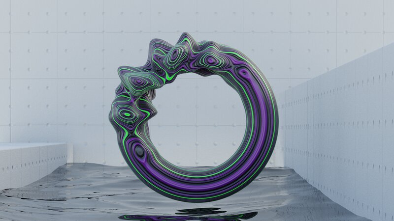 Purple and Green Ring