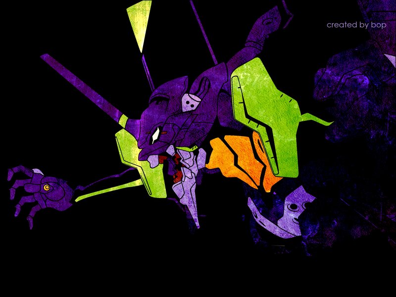 Purple and Green Robot — Dramatic
