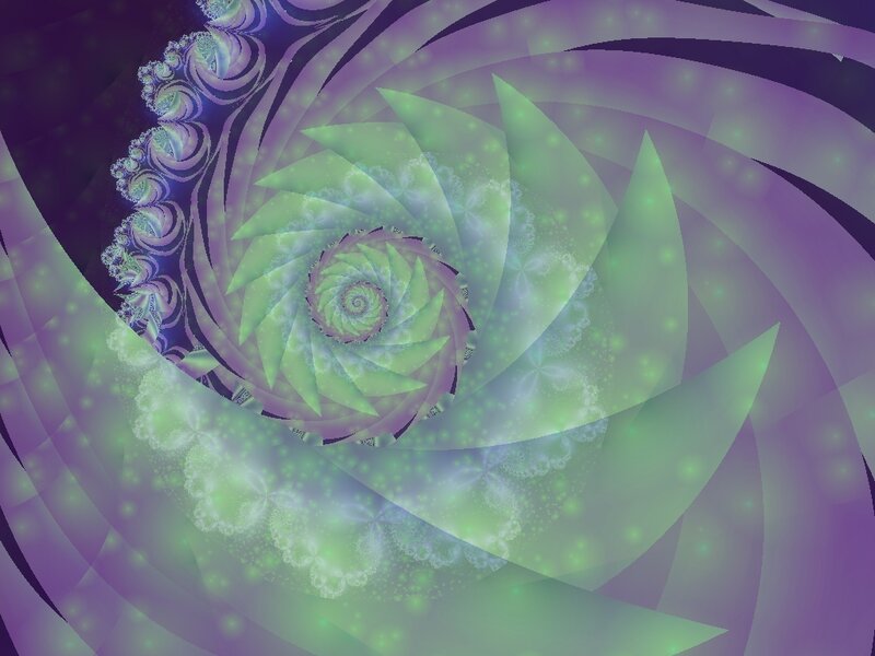 Purple and Green Spiral — Hypnotic