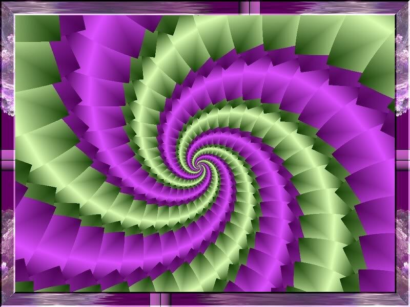 Purple and Green Spiral
