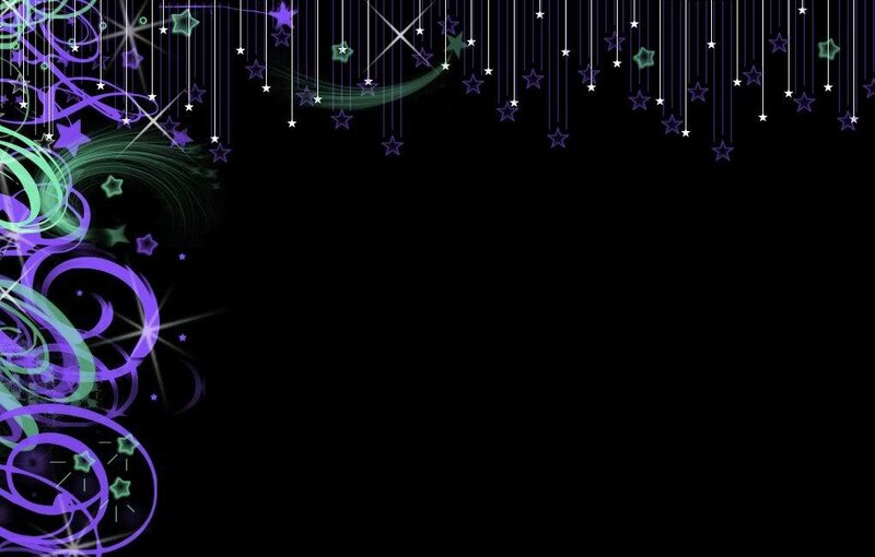 purple and green starry design