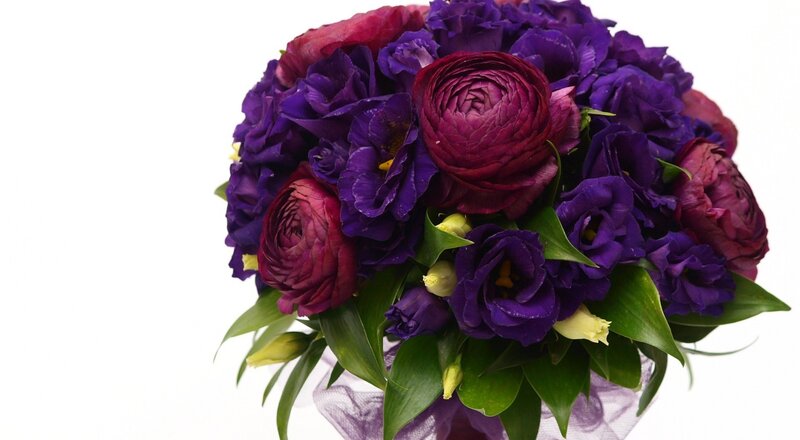 Purple and Maroon Flower Bouquet