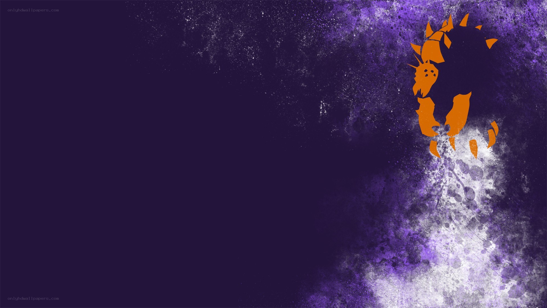 purple and orange abstract art