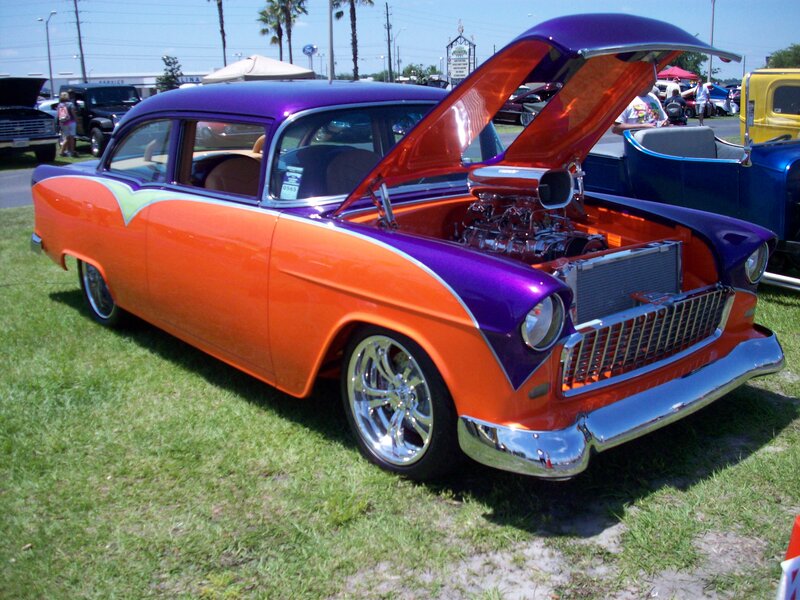 Purple and Orange Car