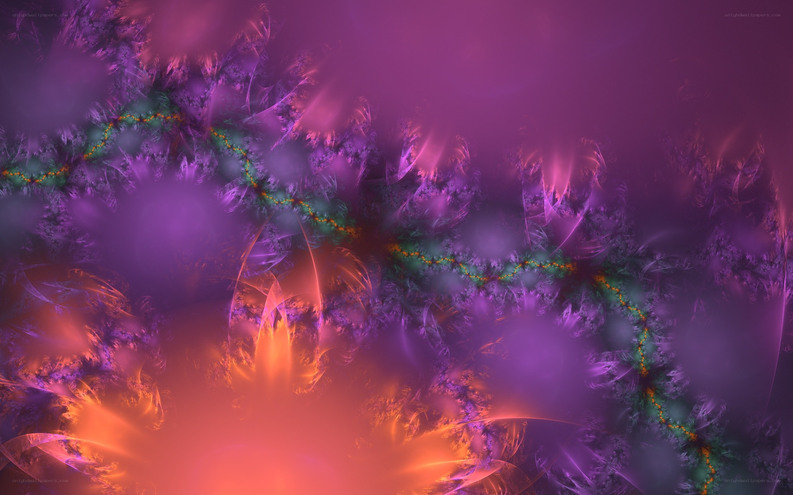 purple and orange fractal pattern