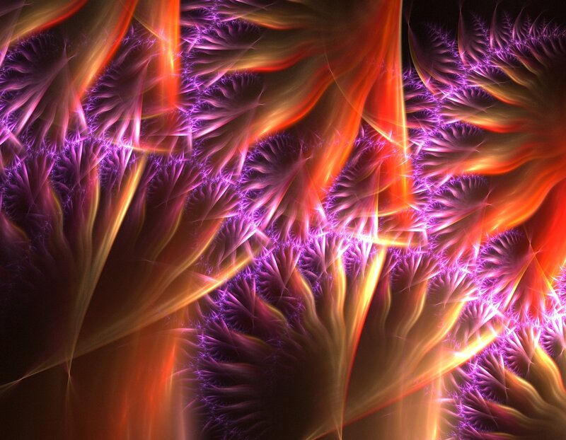 Purple and Orange Fractal Patterns — Dynamic