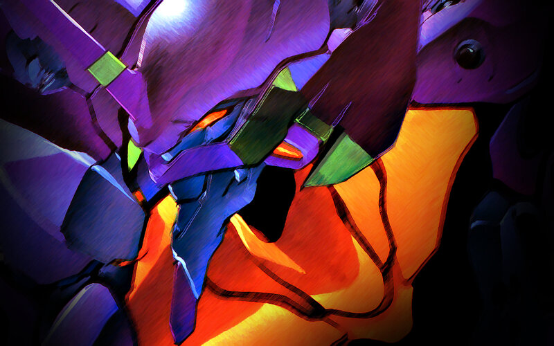 Purple and Orange Robot