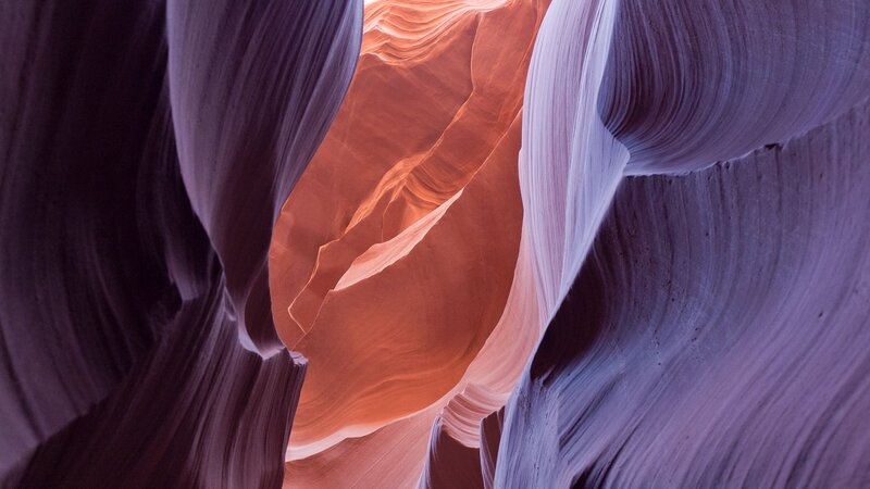 Purple and Orange Rock Formations