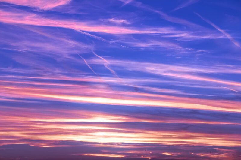 Purple and Pink Clouds — Blue