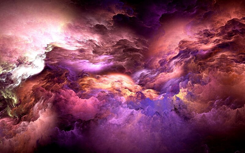 Purple and Pink Clouds — Dramatic, Digital Art