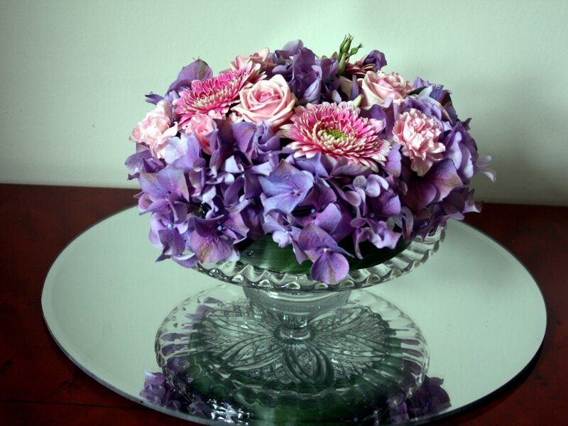 Purple and Pink Flower Arrangement — Calm, Photograph