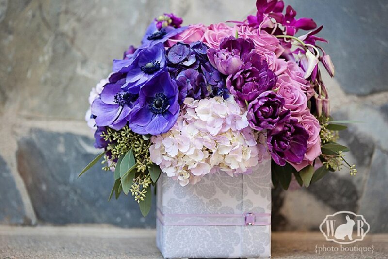 Purple and Pink Flower Bouquet — Elegant