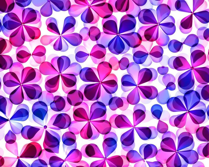 Purple and Pink Flower Pattern — Vibrant