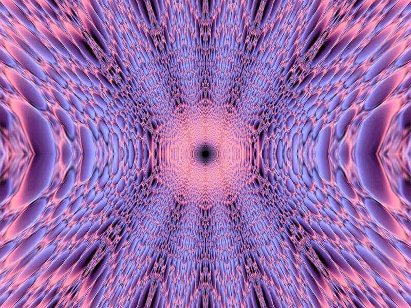 Purple and Pink Fractal Pattern — Hypnotic, Abstract, Tunnel