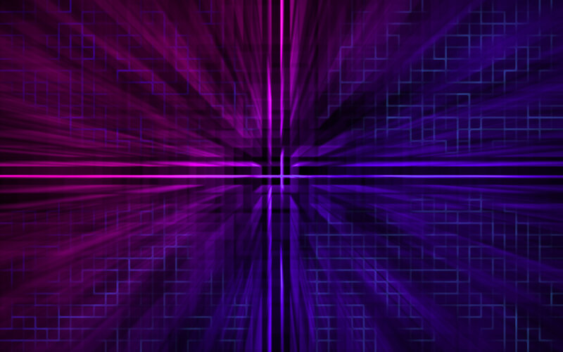 purple and pink light rays