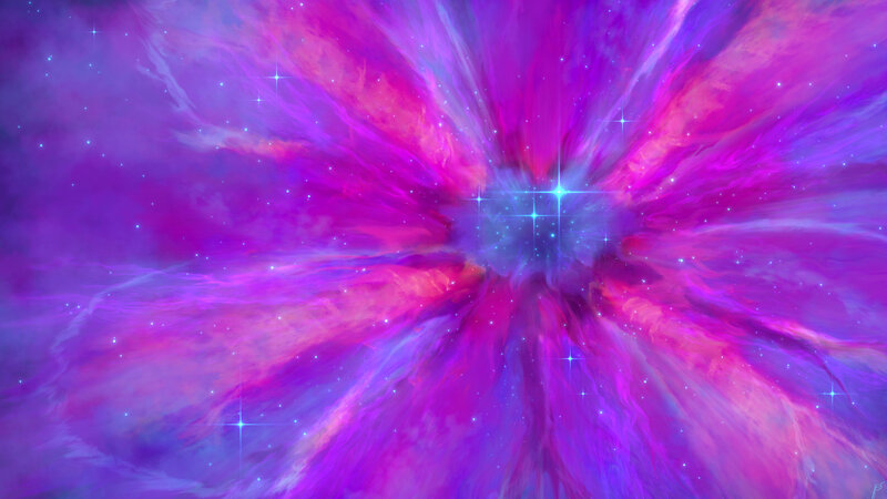 Purple and Pink Nebula — Vibrant