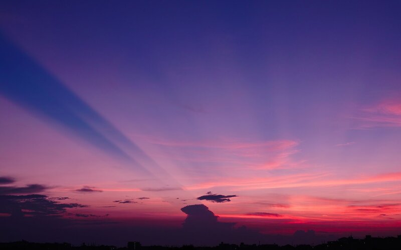 Purple and Pink Sky — Dramatic, Sunset, Photograph, Clouds