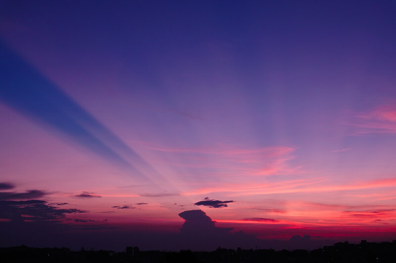 Purple and Pink Sky — Dramatic, Sunset, Photograph