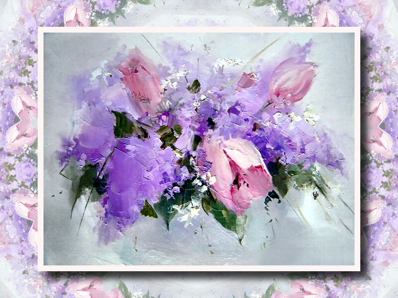 Purple and Pink Tulips