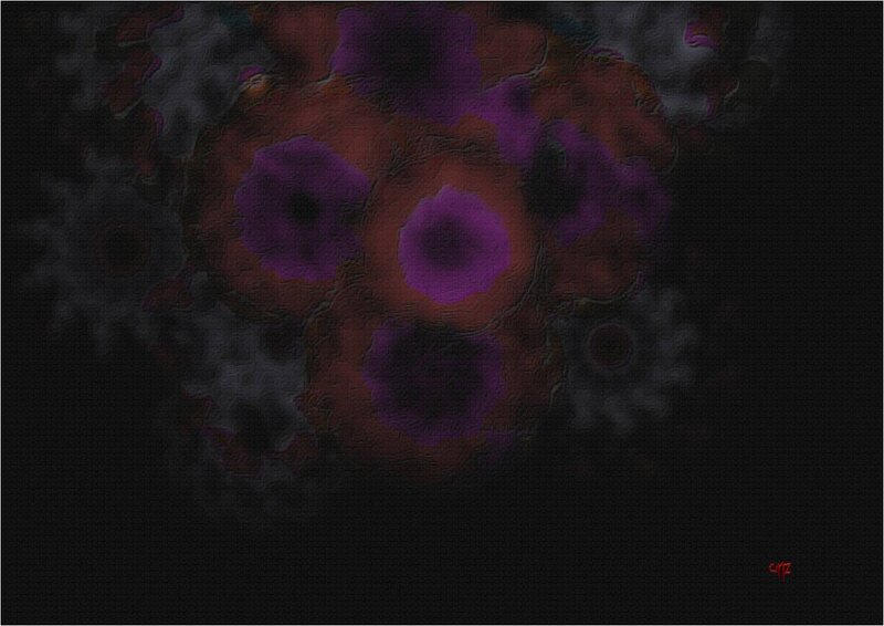 Purple and Red Abstract Shapes
