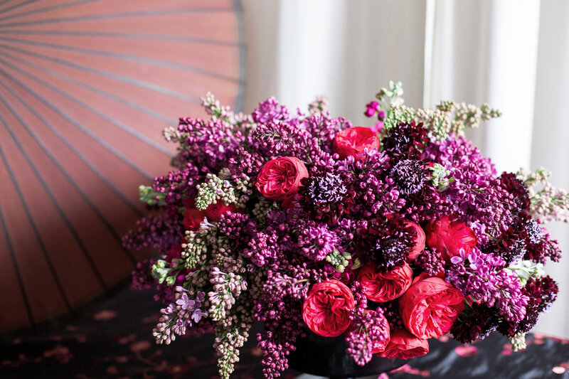 Purple and Red Flower Bouquet — Vibrant
