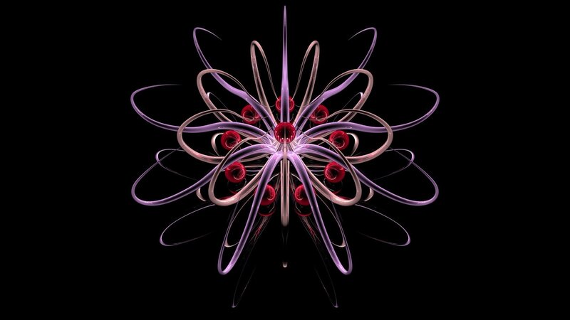 Purple and Red Fractal Flower